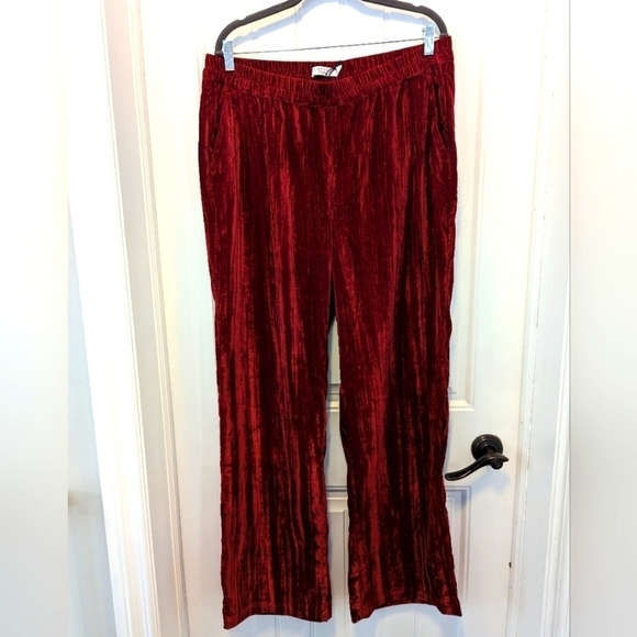 RED Velvet Wide leg slouch Boho pants, by COSTES rebel Europe. New, Sz X… - Picture 3 of 15